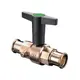 OVENTROP-Kugelhahn-mit-Kunststoff-Knebelgriff-Optibal-mit-Pressanschluss-PN-16-DN-25-28-mm-Messing-vernickelt-1077165 gallery number 1